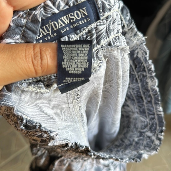 BEAU DAWSON Palm Print Smocked Waist Ankle Pants - Picture 10 of 10